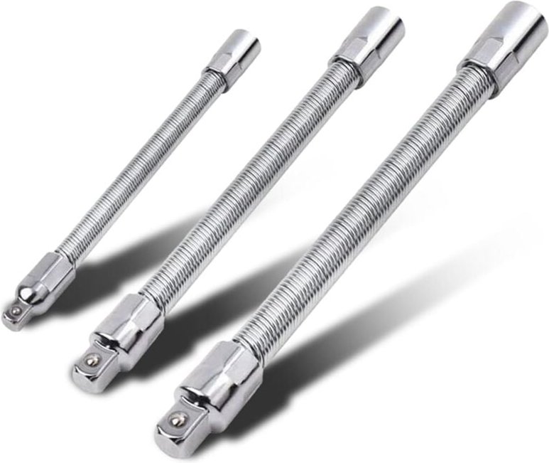 3-teiliges elektrisches Schraubenschlüssel-Hülsen-Universal-Verlängerungsrohr - Flexible Bohrerverlängerung, biegbarer S...