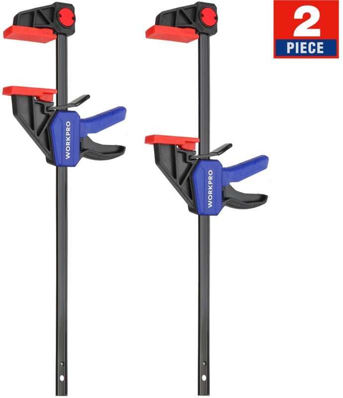 Workpro - Einhandzwingen 2 Stück, Schraubzwingen Set Spannweite 305mm 2 in 1 zum Spannen Dehnen, Dehnbereich 440mm Spann...