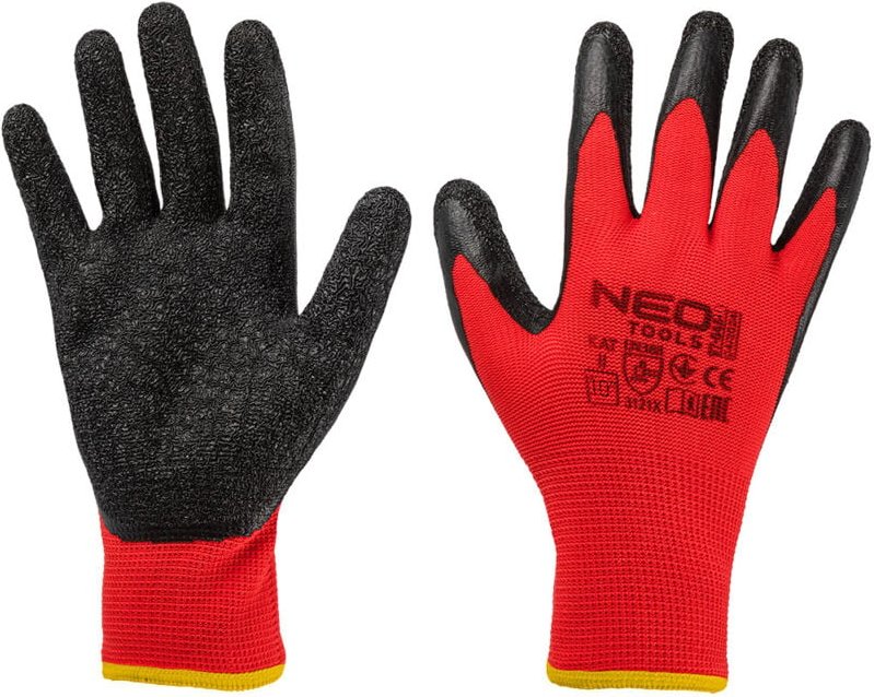 Latexbeschichtete Polyester-Crincle-Arbeitshandschuhe, 3121X, Größe 10