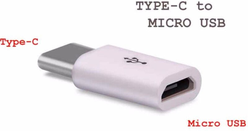 Trade Shop Traesio - Trade Shop - mini otg adapter-konverter von typ-c stecker auf mikroschalter aluminium -