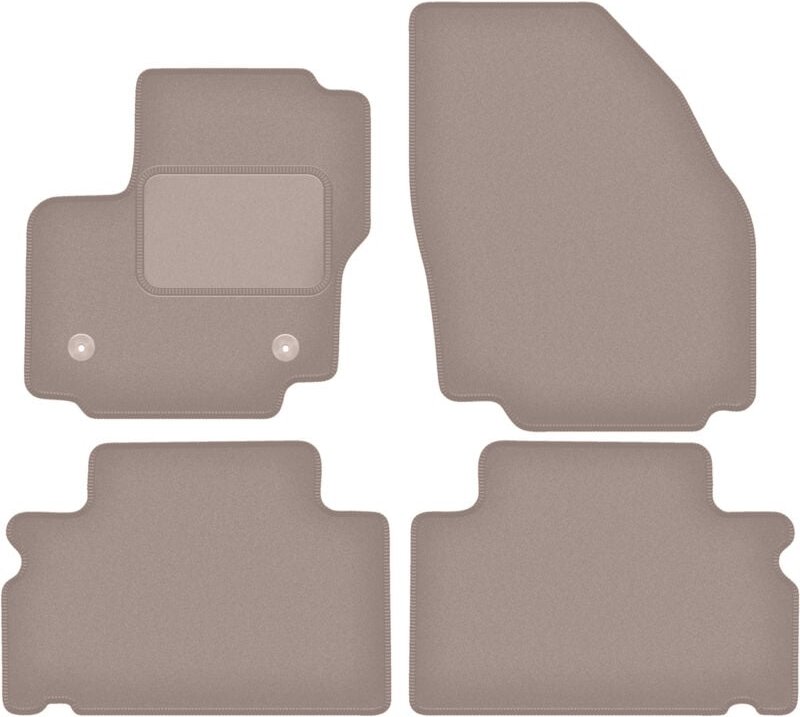 Beige Veloursmatten für: Ford Galaxy MK2 Minivan (2012-2015)