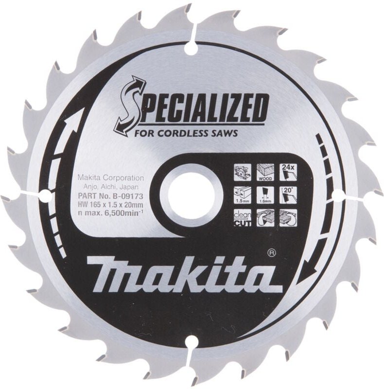 Thumbnail - Makita B-09173 Spezial Sägeblatt 165x20 mm 24 Zähne