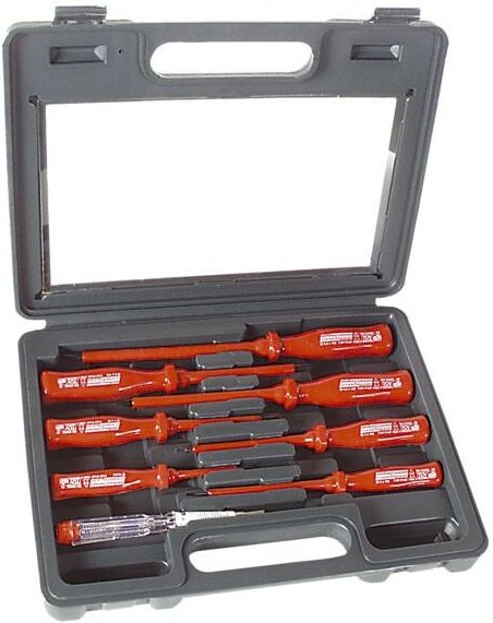 Brüder Mannesmann - Schraubendreher für Elektriker 1000V, 8er-Set - Mannesmann M1187-8-PL