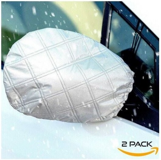 2 Stück 33 x 27 cm Auto-Rückspiegel-Abdeckung, Winterschutz, Universalgröße, Anti-Frost, Schnee, Eis, Regen, Sonne