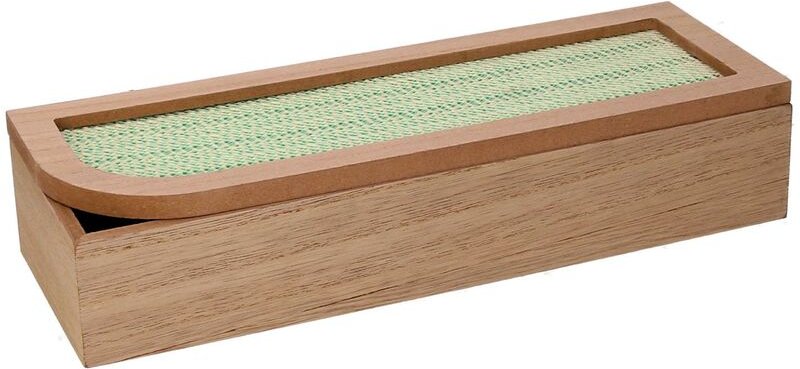 Rechteckige braune Teekiste aus Holz cm29x10h6