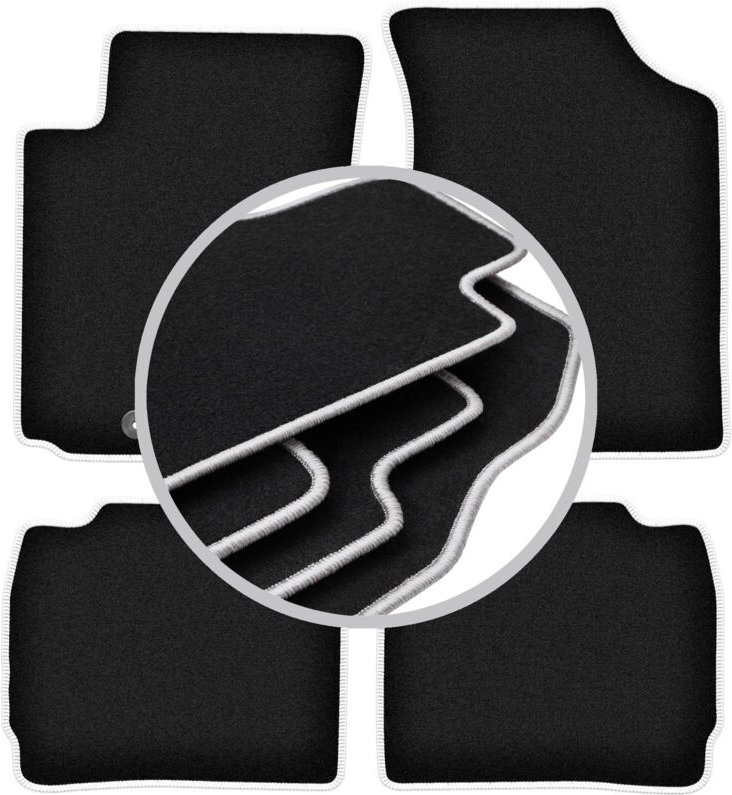 CARLUX-SILVER Autofußmatten für: Kia Cerato Fließheck, Limousine (2004-2008)
