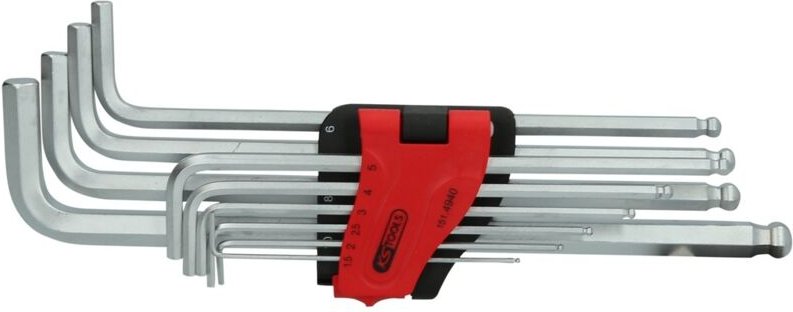 Kugelkopf-Innensechskant-Winkelstiftschlüssel-Satz,XL,10-tlg