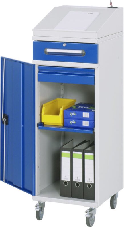 Rau Beistellschrank Stehpult 03, B450xT520xH1235/1345mm, mobil