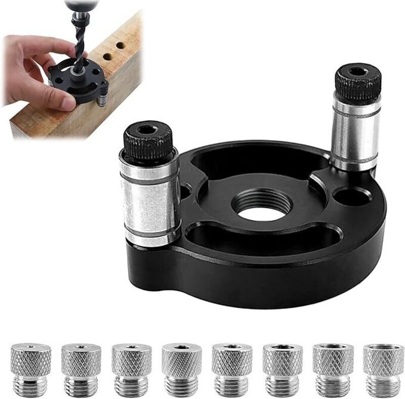 Thumbnail - Guide de Percage, Apporter 3/4/5/6/7/8/9/10 mm Bagues, Gabarit de Percage, Trous de Perforation Localisateur de Bois, Me...