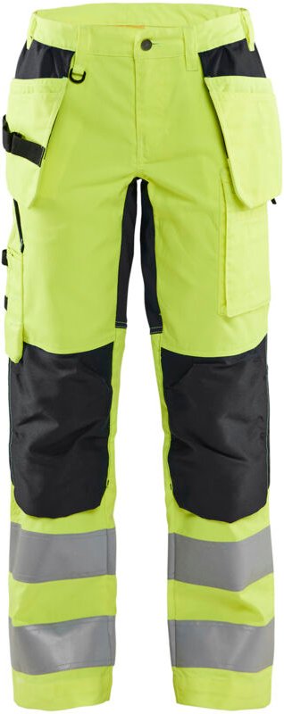 Hochsichtbarer Stretch-Arbeitshose für Damen 7163 - Neon Gelb/Schwarz L - FR(44) - SE(C42) - Normen