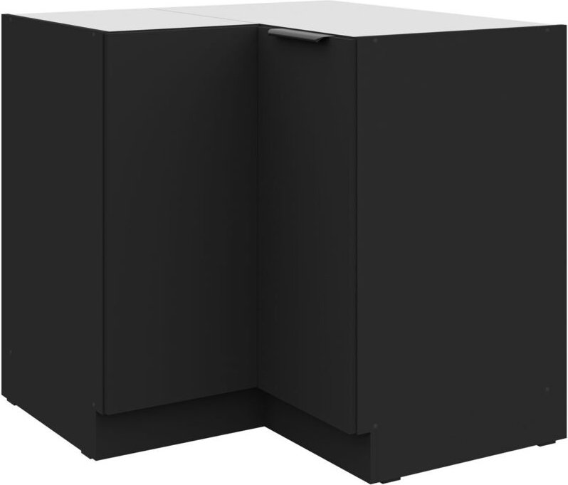 Küchen Preisbombe - Küchen Eckunterschrank 90x90 cm siena Schwarz Küche Küchenzeile Küchenblock