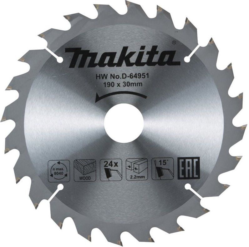D-64951 tct 190/30/24D Holzscheibe - Makita