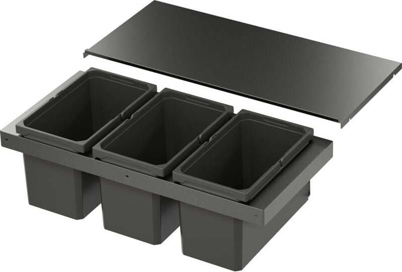 Vs Envi Flex XS-256 Abfalltrennsystem KB 900mm Mülltrennsystem 3x16 Liter Lava