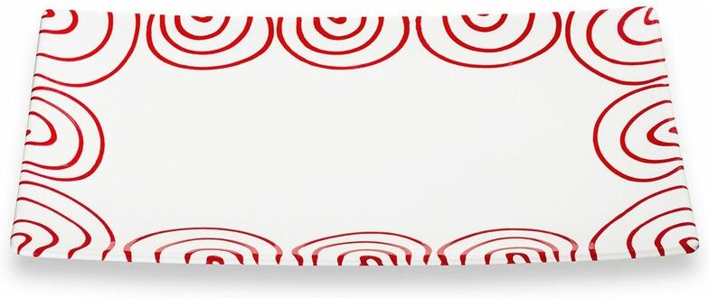 Gmundner Keramik - Rotgeflammt, Platte rechteckig (30x20cm)