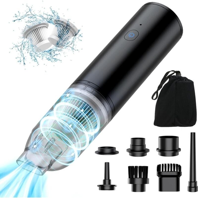 Aumotop 8000PA Leistungsstarker Handstaubsauger 100W Autostaubsauger 7-in-1 Akku-Staubsauger Multifunktions-Haushaltssta...