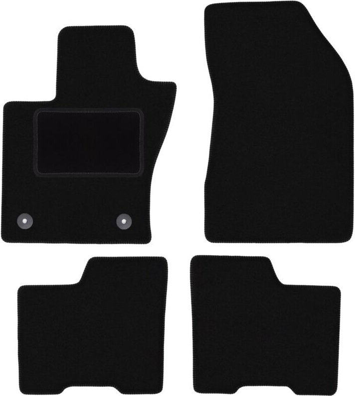 Schwarze Velours-Fußmatten für: Jeep Renegade II SUV (2018-)