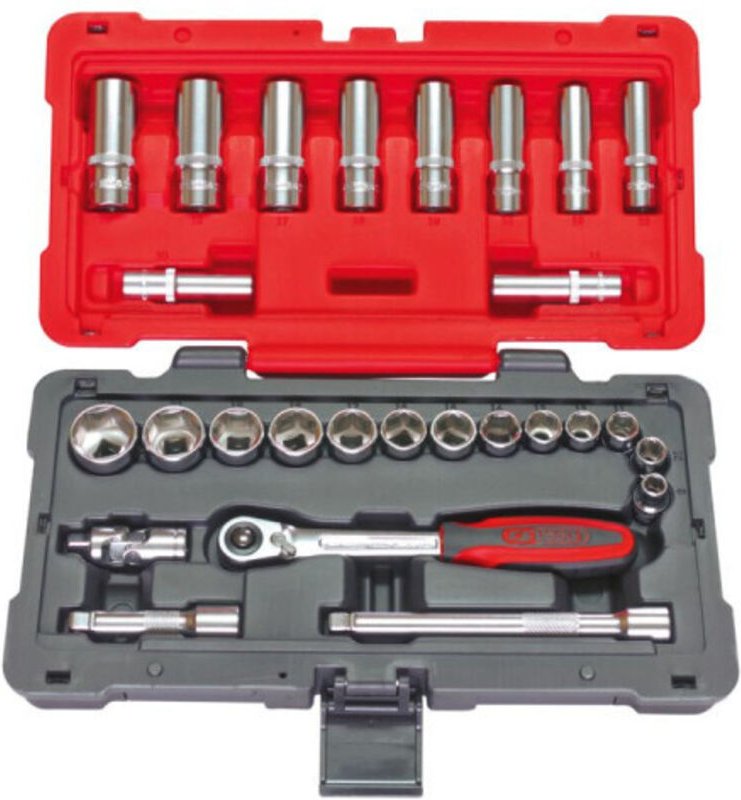 ULTIMATE KS TOOLS Steckschlüssel- und Zubehörkoffer 3/8'' - 27-teilig