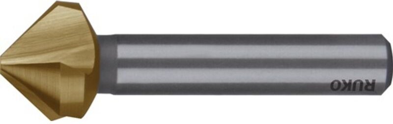 Ruko - Kegel- und Entgratsenker din 335 Form c 90° hss TiN ø 4,8 mm - 102102T
