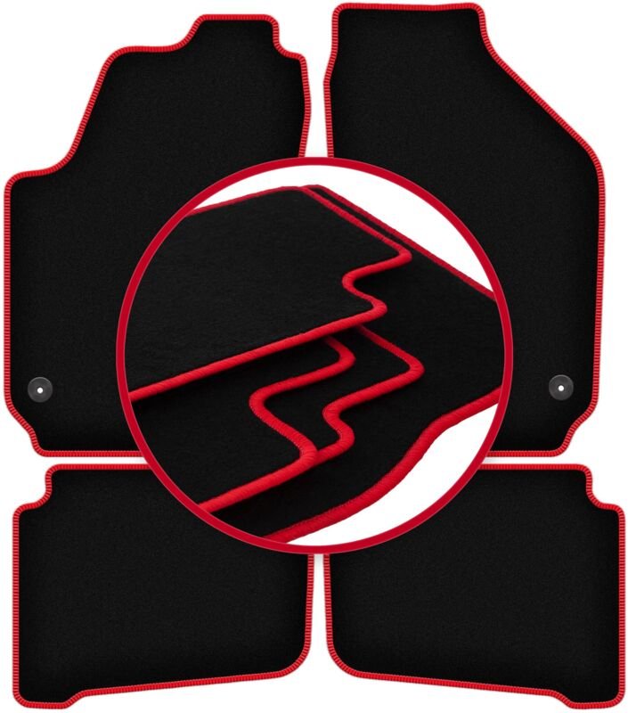 CARLUX-RED Autofußmatten für: Seat Ibiza III 6L Fließheck (2002-2008)