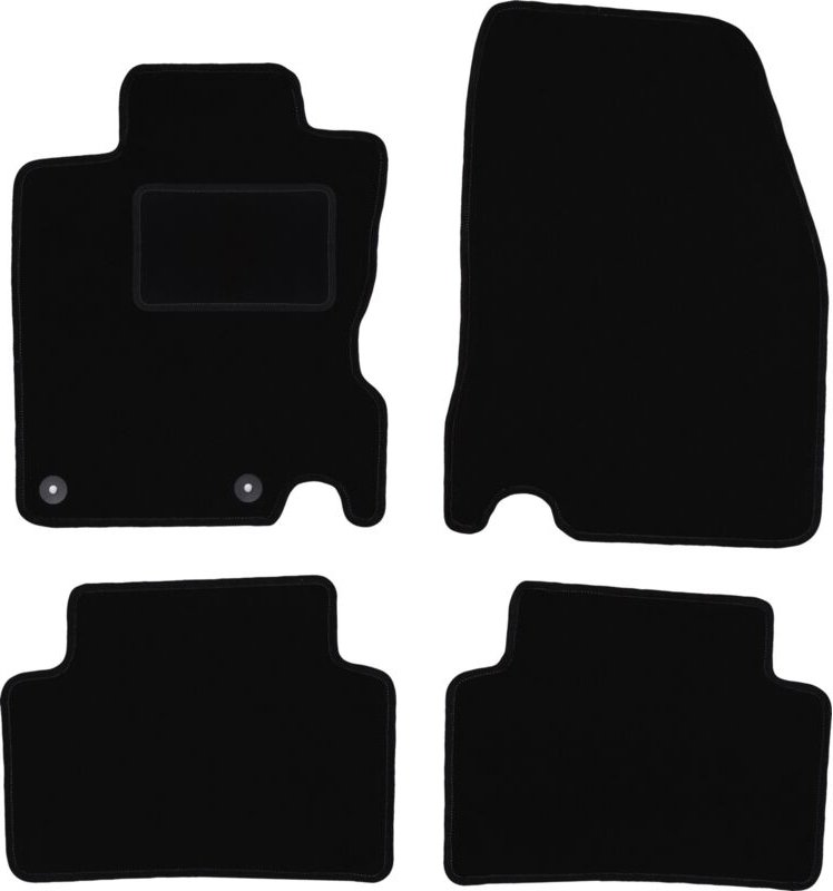 Schwarze Veloursmatten für: Nissan Qashqai II J11 Crossover (2013-)