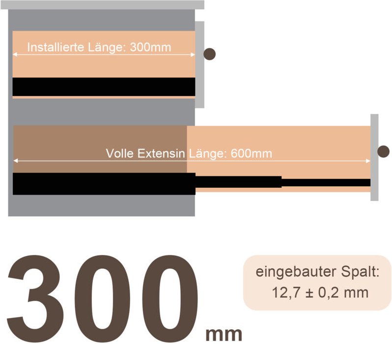 10X Schubladenschienen Vollauszüge 300 mm Schubladen Führung kugelgelagert Tragkraft 35 Kg