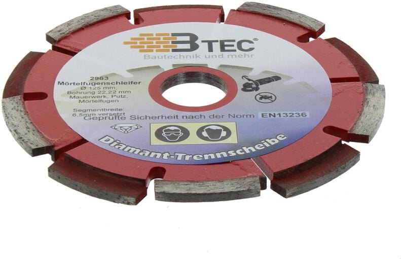 Btec - Diamant-Räumscheibe, Fugenscheibe 125 mm x 6,5