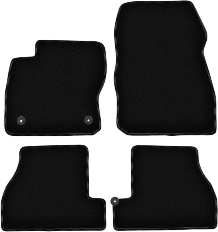 BASIC schwarze Veloursmatten für: Ford Focus MK3 USA Limousine, Kombi (2010-2019)