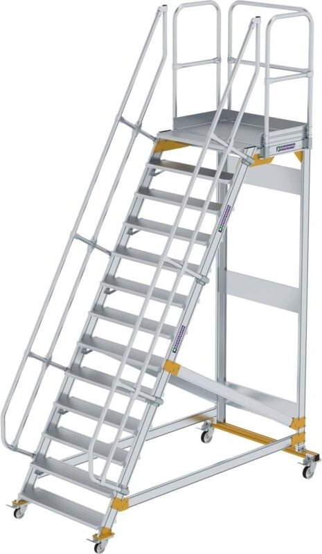 Plattformtreppe 60° fahrbar Stufenbreite 1 m 13 Stufen - 600753 - Günzburger Steigtechnik
