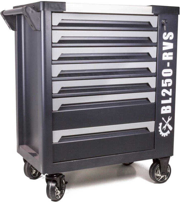 Benson Tools Werkzeugwagen mit 7 Schubladen und 250 Werkzeugen – Hochwertige Werkzeugausstattung für Profis und Heimwerk...