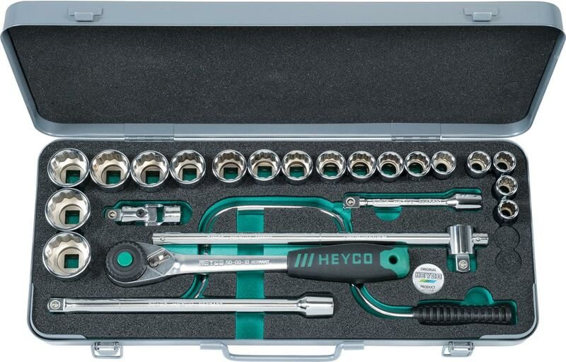 75-0010-M Steckschlüssel-Garnitur, 24-tlg., 1/2"