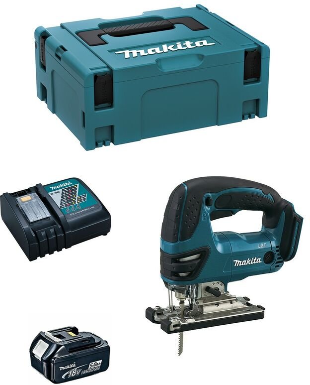 Makita - Pendelhubstichsäge DJV180RTJ1 (1 x 5,0 Ah + DC18RC + makpac 2)
