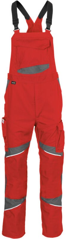 Kübler Workwear - Kübler Latzhose activiq cotton+ 3450 mittelrot/anthrazit Gr. 50