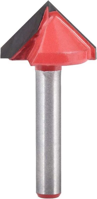Thumbnail - Schlitzfräser, V-Fräser aus Wolframkarbid für CNC-Gravur, Schaftfräser für Holzbearbeitungswerkzeug mit 6 mm Schaft (6 m...