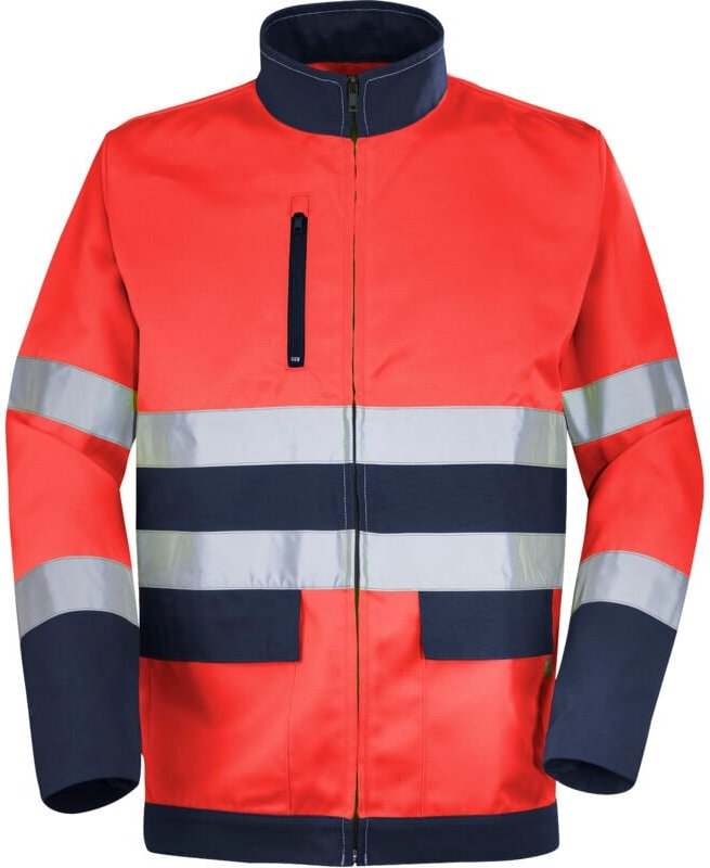 Fluo-Jacke Base Xp Rot Fluo/dunkelblau 2xl