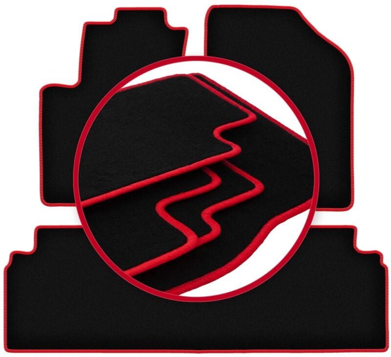 CARLUX-RED Autofußmatten für: Kia Venga Minivan (2009-2017)