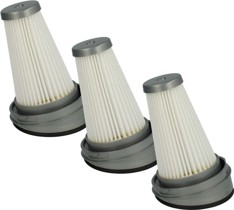 3x Faltenfilter kompatibel mit Rowenta X-Pert 160 RH7221, X-Pert 160 RH7221WO Staubsauger - Filter, Patronenfilter, schw...