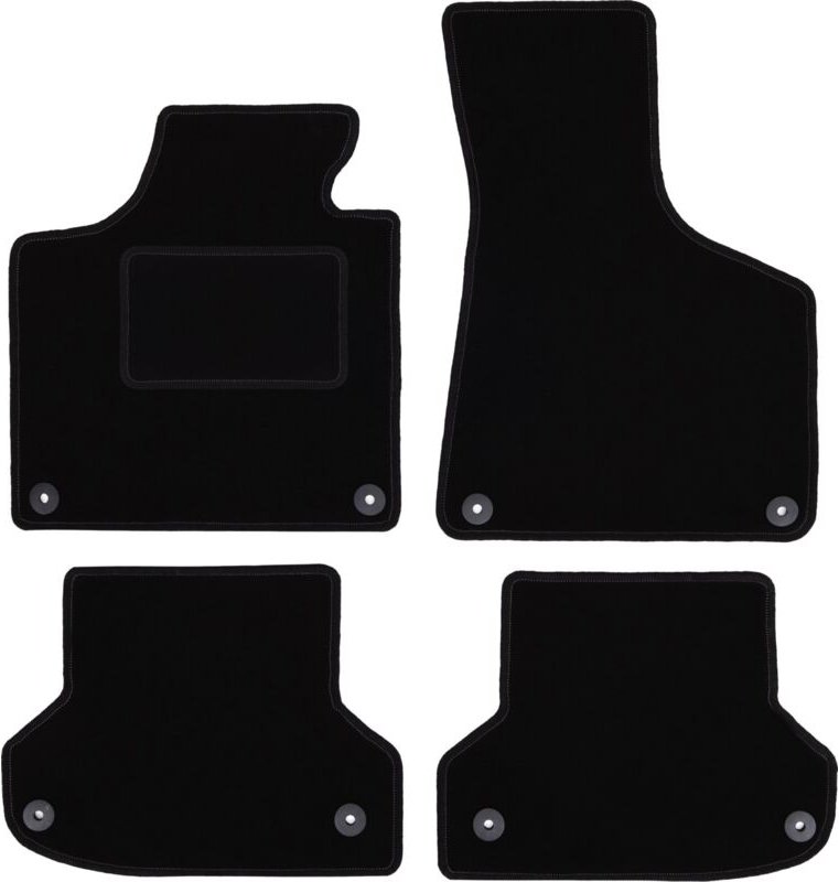 Schwarze Veloursmatten für: Audi A3 8P Fließheck, Sportback, Cabrio (2003-2011)