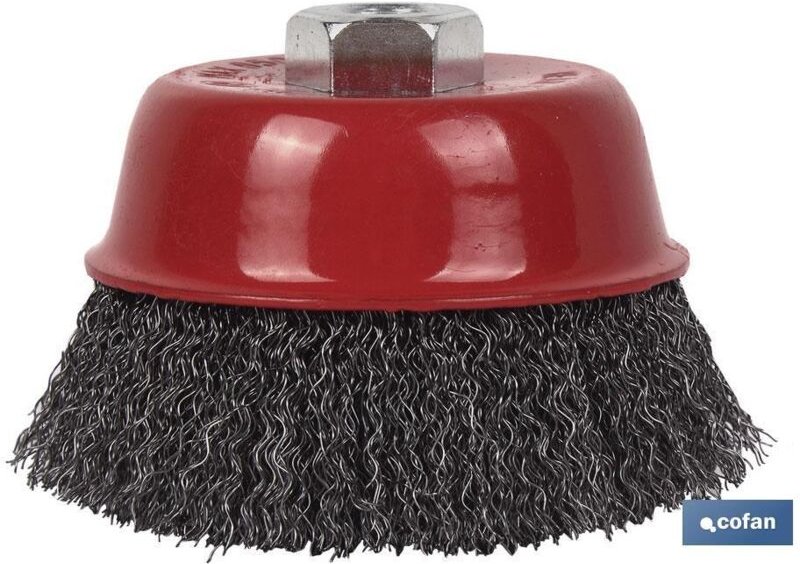 Gewellte Topfbürste M14 Ø100 Stahl 0,3 mm