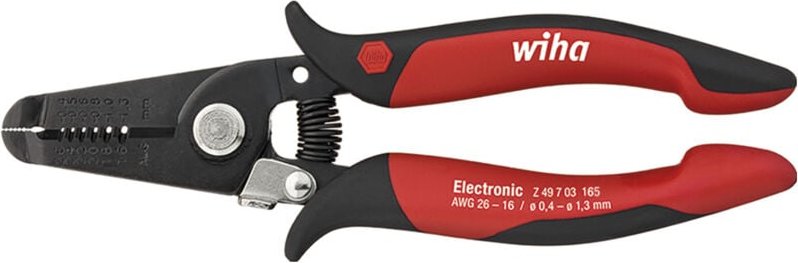 Thumbnail - Abisolierzange Electronic Abisolierstationen 0,4-1,3 mm 165 mm, 6 1/2' (33472) - Wiha