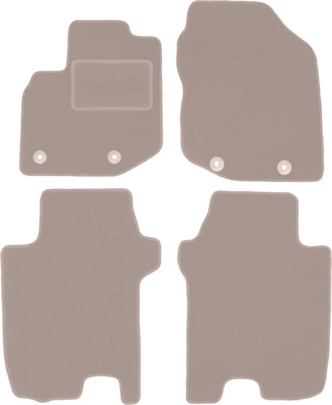 Beige Veloursmatten für: Honda Jazz III Fließheck (2008-2011)