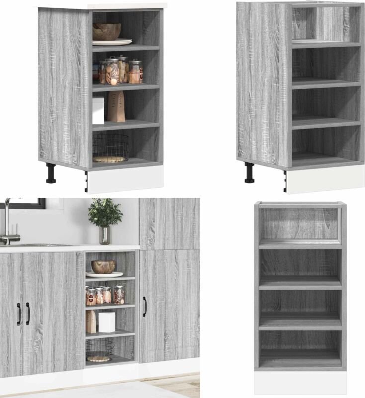 Unterschrank Grau Sonoma 40x44,5x81,5 cm Holzwerkstoff - Vidaxl