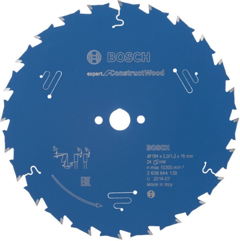 Kreissägeblatt Expert for Construct Wood 184 x 16 x 2,0 mm 24 - Bosch