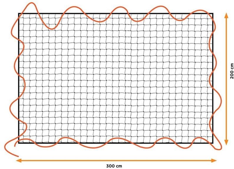 Black&decker - Red of elastische Belastung, 2x3m, Masche 10x10cm. schwarz+decker