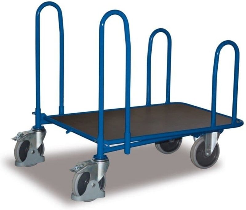 VARIOfit CC-Wagen mit Ladefläche 1030x545mm aus Siebdruckplatte und 4 Seitenbügeln