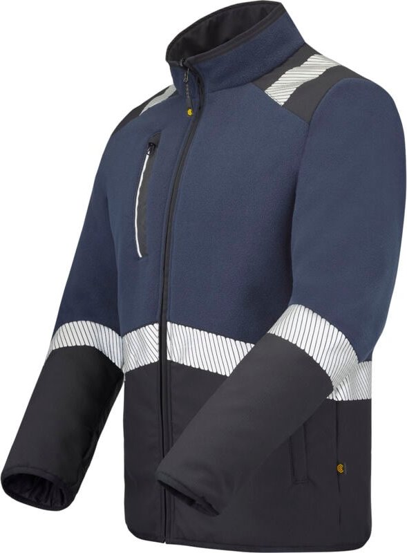 Thumbnail - Fleecejacke Bär Navy/Schwarz 2XL