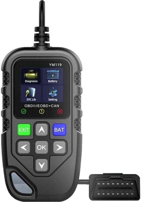 OBD2-Scanner mit Batterietester – Verbesserter OBD2-Scanner, Fahrzeugcodeleser für Motorkontrollleuchten, Auto-OBD-II-Sc...