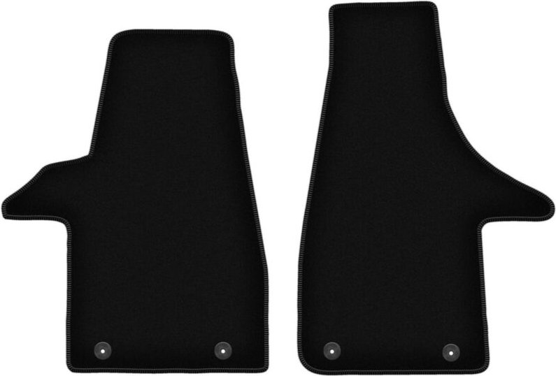BASIC schwarze Veloursmatten für: Volkswagen Transporter T5 Multivan Kastenwagen (2005-2015)