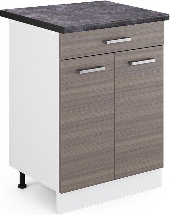 Thumbnail - Vicco - Küchenunterschrank R-Line, Grau, 60 cm mit Schublade, ap Anthrazit