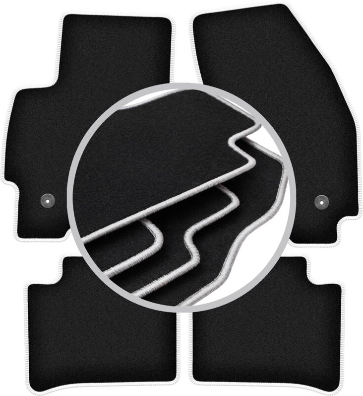 CARLUX-SILVER Autofußmatten für: Ford Mondeo MK3 Kombi, Liftback, Limousine (2001-2007)