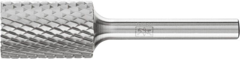 Hartmetall Frässtift Zylinder zyas stirnverzahnt ø 16x25mm Schaft-Ø 6mm Z4 universal mittel fein - Pferd